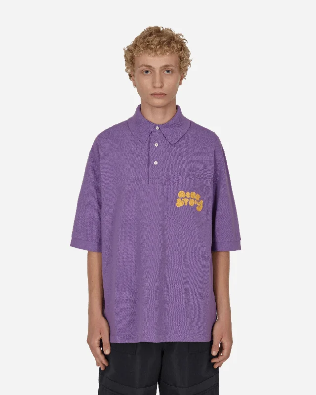 Men's ribbed t - shirts with a textured finish for added styleBubble Logo Polo T-Shirt Purple Men's ribbed t - shirts with a textured finish for added styleBubble Logo Polo T-Shirt Purple
