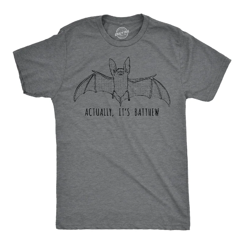 Men's slim - fit graphic t - shirts with vintage rock band printsActually Its Batthew Men's T Shirt Men's slim - fit graphic t - shirts with vintage rock band printsActually Its Batthew Men's T Shirt