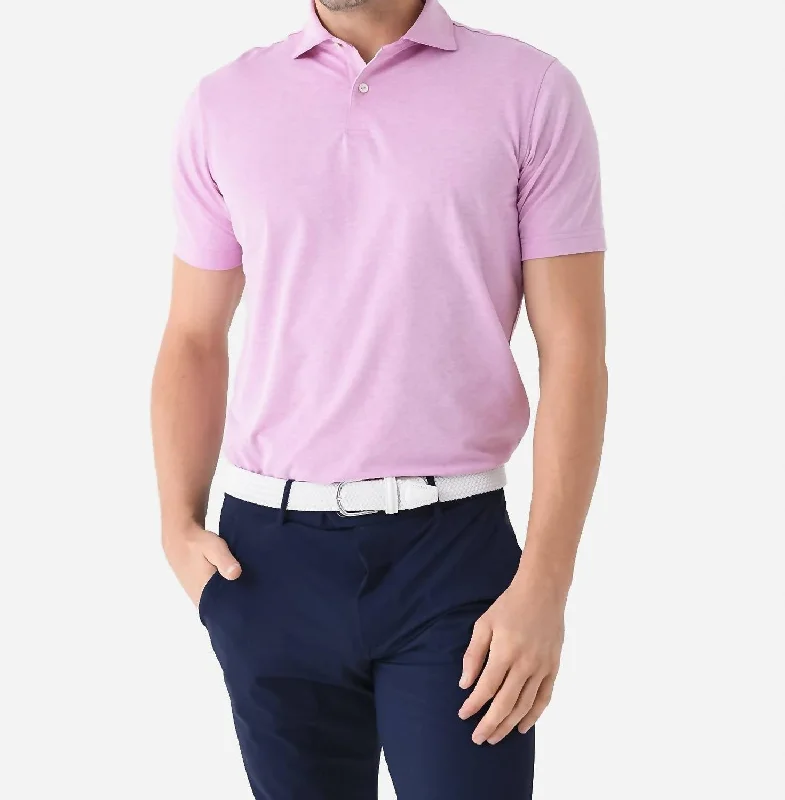 Men's smart - casual checkered t - shirts for semi - formal occasionsAlbatross Cotton-Blend Performance Polo Shirt In Pink Lotus Men's smart - casual checkered t - shirts for semi - formal occasionsAlbatross Cotton-Blend Performance Polo Shirt In Pink Lotus