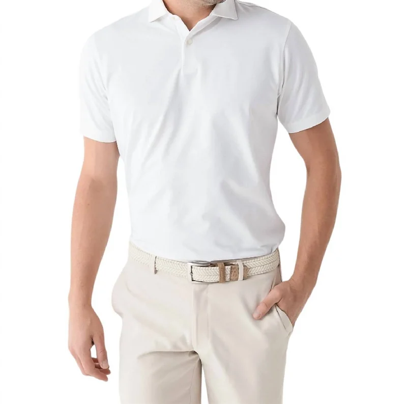 Men's eco - friendly recycled t - shirts for sustainable fashion choicesAlbatross Performance Polo Shirt In White Men's eco - friendly recycled t - shirts for sustainable fashion choicesAlbatross Performance Polo Shirt In White
