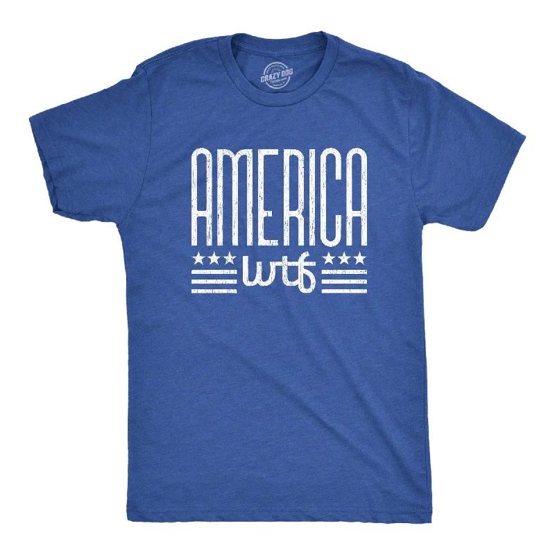 Men's polo t - shirts with a contrast collar for a preppy lookAmerica WTF Men's T Shirt Men's polo t - shirts with a contrast collar for a preppy lookAmerica WTF Men's T Shirt