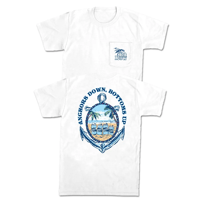 Men's thermal t - shirts with a high - neck design for cold weatherAnchors Down Bottoms Up Pocket Tee Men's thermal t - shirts with a high - neck design for cold weatherAnchors Down Bottoms Up Pocket Tee