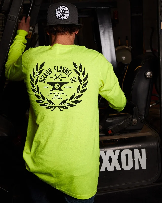 Men's slim - fit graphic t - shirts with vintage rock band printsApproved Hi Vis Long Sleeve T-Shirt - Yellow Men's slim - fit graphic t - shirts with vintage rock band printsApproved Hi Vis Long Sleeve T-Shirt - Yellow