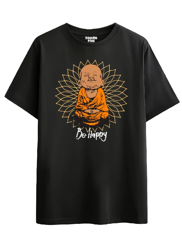 Men's plus - size pocket t - shirts with a classic lookBe Happy Monk Men's T-Shirt