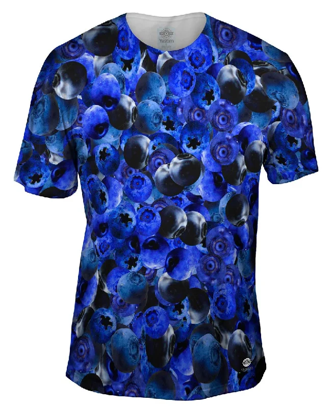 Men's slim - fit graphic t - shirts with vintage rock band printsBlueberries Jumbo