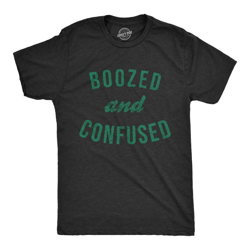 Men's printed Hawaiian t - shirts for tropical vacationsBoozed And Confused Men's T Shirt Men's printed Hawaiian t - shirts for tropical vacationsBoozed And Confused Men's T Shirt