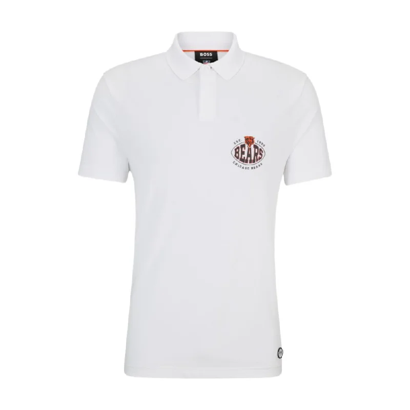 Men's printed Hawaiian t - shirts for tropical vacationsBOSS x NFL cotton-piqu polo shirt with collaborative branding