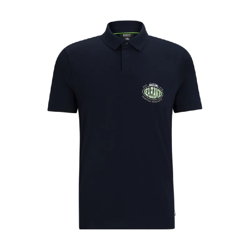 Men's ribbed t - shirts with a textured finish for added styleBOSS x NFL cotton-piqu polo shirt with collaborative branding Men's ribbed t - shirts with a textured finish for added styleBOSS x NFL cotton-piqu polo shirt with collaborative branding