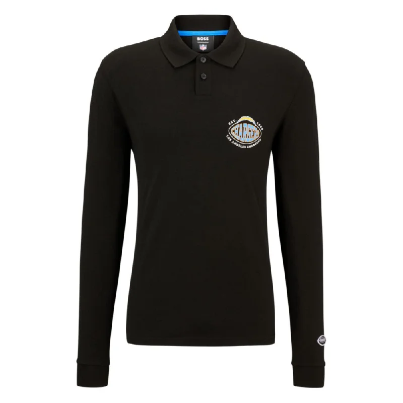 Men's ribbed t - shirts with a textured finish for added styleBOSS x NFL long-sleeved polo shirt with collaborative branding Men's ribbed t - shirts with a textured finish for added styleBOSS x NFL long-sleeved polo shirt with collaborative branding