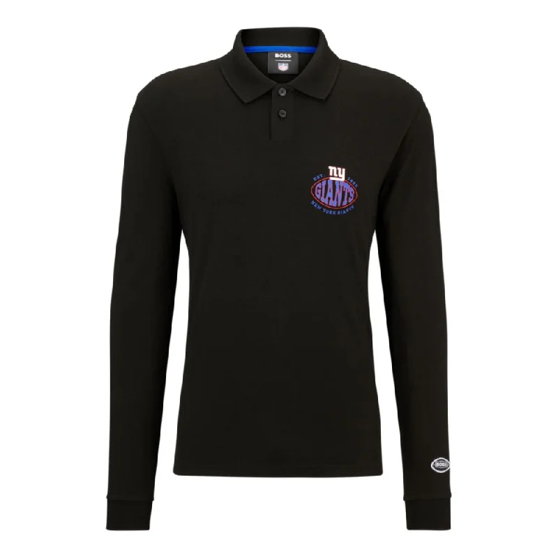 Men's moisture - wicking athletic t - shirts for intense workoutsBOSS x NFL long-sleeved polo shirt with collaborative branding Men's moisture - wicking athletic t - shirts for intense workoutsBOSS x NFL long-sleeved polo shirt with collaborative branding