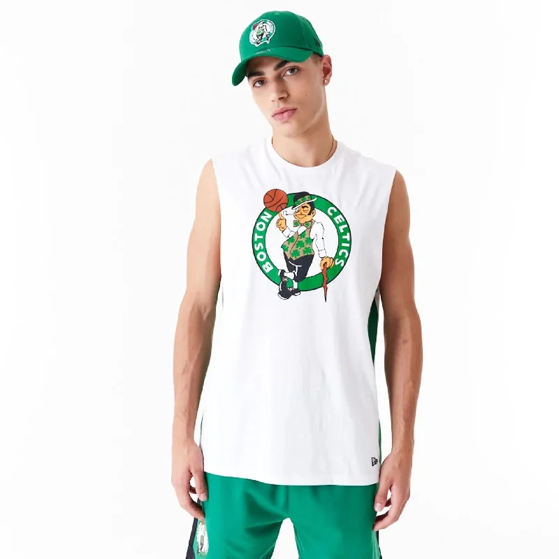 Men's eco - friendly recycled t - shirts for sustainable fashion choicesBoston Celtics Colour Block White Tank Top Men's eco - friendly recycled t - shirts for sustainable fashion choicesBoston Celtics Colour Block White Tank Top