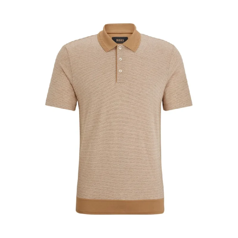 Men's smart - casual checkered t - shirts for semi - formal occasionsBubble-structure polo shirt in cotton and cashmere Men's smart - casual checkered t - shirts for semi - formal occasionsBubble-structure polo shirt in cotton and cashmere