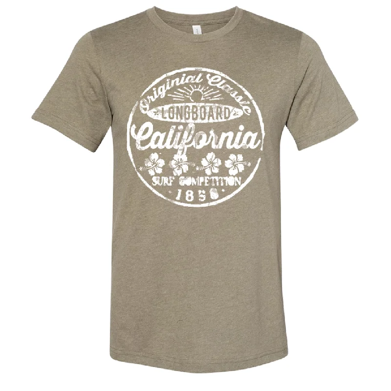 Men's thermal t - shirts with a high - neck design for cold weatherCalifornia Classic Surf Competition Asst Colors Sueded Tee Men's thermal t - shirts with a high - neck design for cold weatherCalifornia Classic Surf Competition Asst Colors Sueded Tee