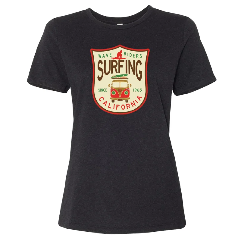 Men's button - front t - shirts with a unique artistic printCalifornia Surfing Van Women's Relaxed Jersey Tee Men's button - front t - shirts with a unique artistic printCalifornia Surfing Van Women's Relaxed Jersey Tee