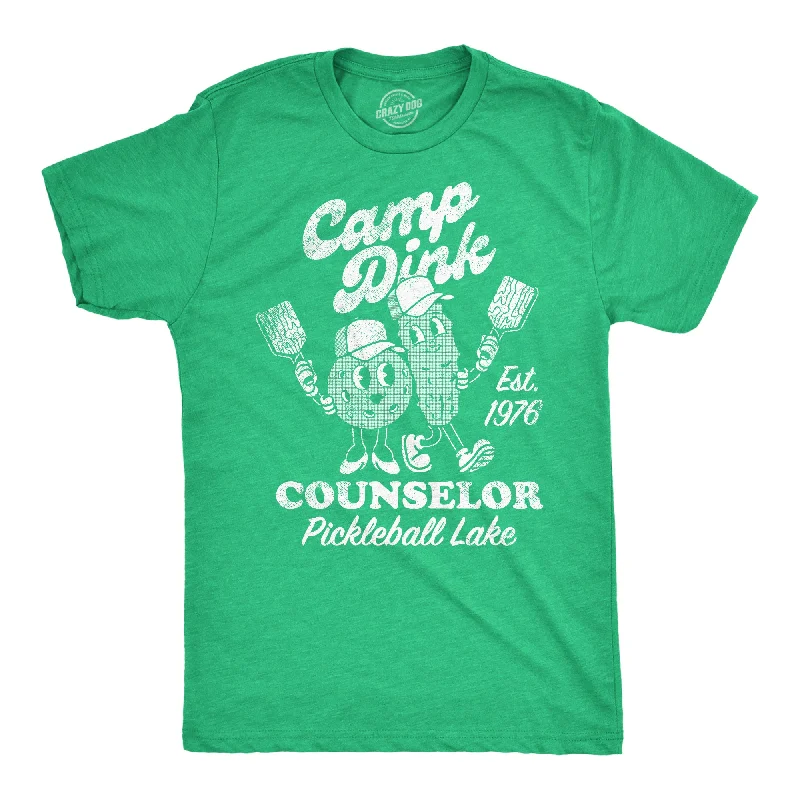 Men's lightweight performance t - shirts for running marathonsCamp Dink Counselor Pickleball Lake Men's T Shirt Men's lightweight performance t - shirts for running marathonsCamp Dink Counselor Pickleball Lake Men's T Shirt