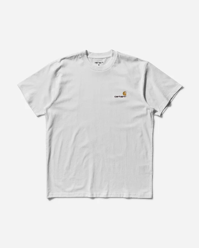 Men's UV - protection t - shirts for outdoor activities in the sunMen's American Script T-Shirt White Men's UV - protection t - shirts for outdoor activities in the sunMen's American Script T-Shirt White