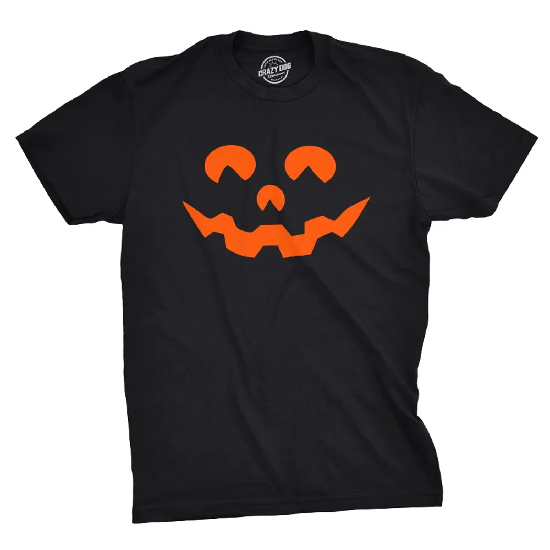 Men's eco - friendly recycled t - shirts for sustainable fashion choicesCartoon Eyes Pumpkin Face Men's T Shirt Men's eco - friendly recycled t - shirts for sustainable fashion choicesCartoon Eyes Pumpkin Face Men's T Shirt