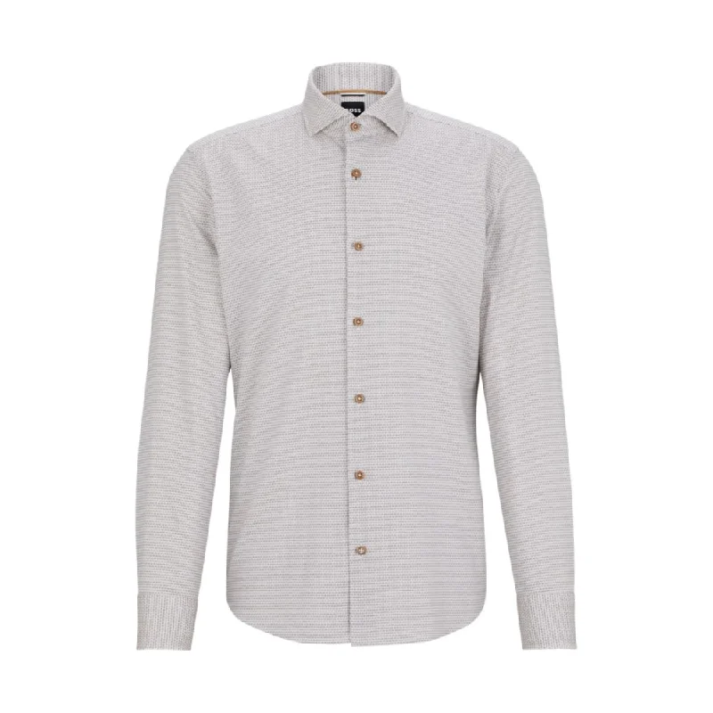 Men's distressed denim - look t - shirts with a rugged appealCasual-fit shirt in structured cotton with spread collar Men's distressed denim - look t - shirts with a rugged appealCasual-fit shirt in structured cotton with spread collar