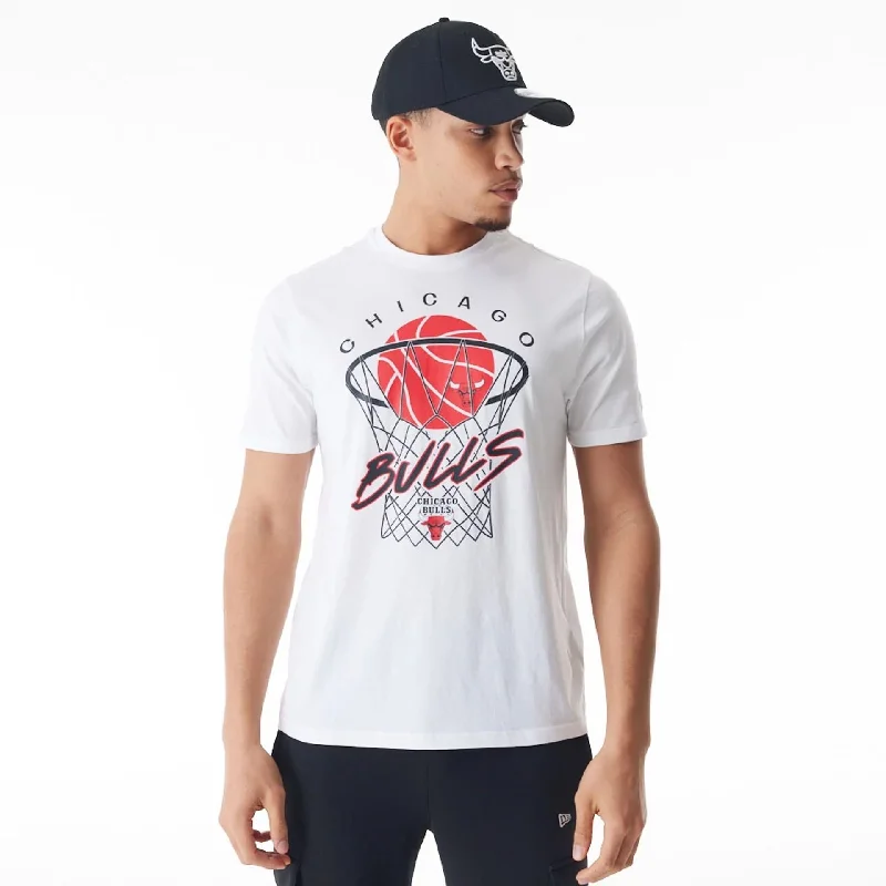 Men's UV - protection t - shirts for outdoor activities in the sunChicago Bulls NBA Net Graphic White T-Shirt Men's UV - protection t - shirts for outdoor activities in the sunChicago Bulls NBA Net Graphic White T-Shirt