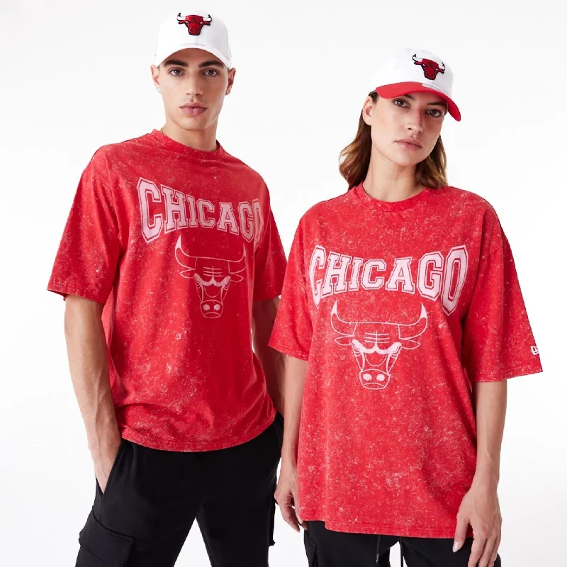Men's v - neck muscle t - shirts for a body - building aestheticChicago Bulls NBA Washed Red Oversized T-Shirt Men's v - neck muscle t - shirts for a body - building aestheticChicago Bulls NBA Washed Red Oversized T-Shirt