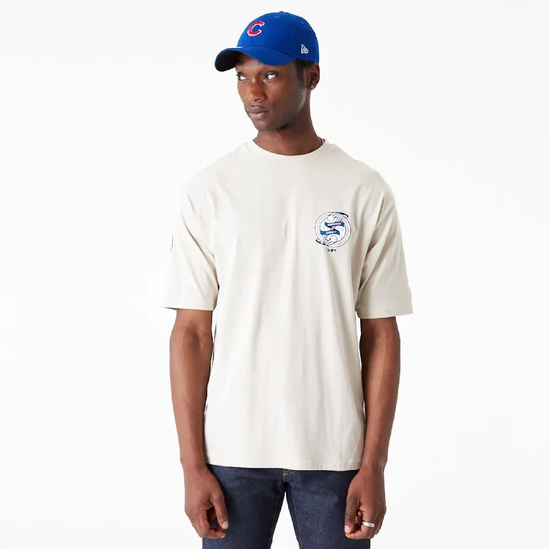 Men's smart - casual checkered t - shirts for semi - formal occasionsChicago Cubs Baseball Oversized Graphic Stone T-Shirt Men's smart - casual checkered t - shirts for semi - formal occasionsChicago Cubs Baseball Oversized Graphic Stone T-Shirt