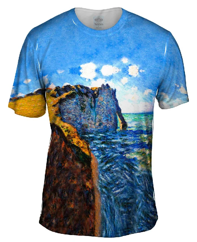 Men's plus - size pocket t - shirts with a classic lookClaude Monet - "The Manneport" (1882) Men's plus - size pocket t - shirts with a classic lookClaude Monet - "The Manneport" (1882)