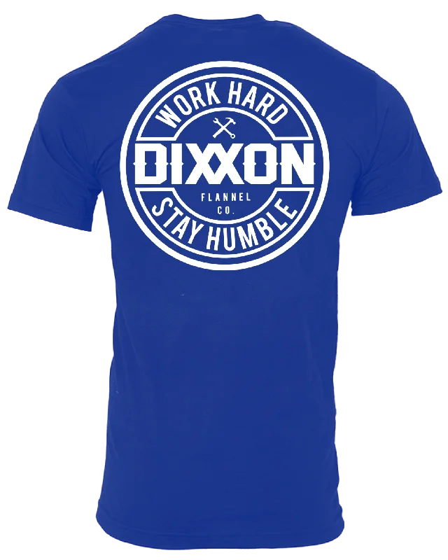 Men's slim - fit graphic t - shirts with vintage rock band printsCorpo T-Shirt - Blue & White Men's slim - fit graphic t - shirts with vintage rock band printsCorpo T-Shirt - Blue & White