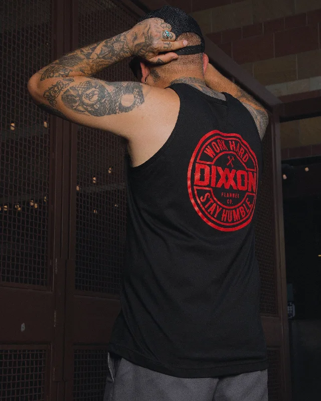 Men's moisture - wicking athletic t - shirts for intense workoutsCorpo Tank - Black & Red Men's moisture - wicking athletic t - shirts for intense workoutsCorpo Tank - Black & Red
