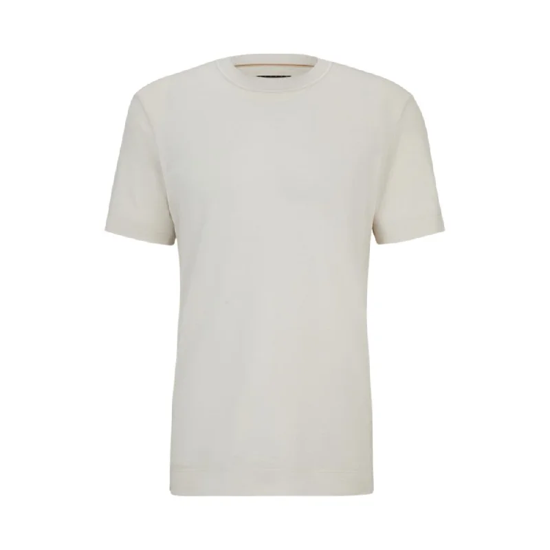 Men's short - sleeve linen t - shirts for summer beach outingsCotton-cashmere T-shirt with mercerized finish Men's short - sleeve linen t - shirts for summer beach outingsCotton-cashmere T-shirt with mercerized finish