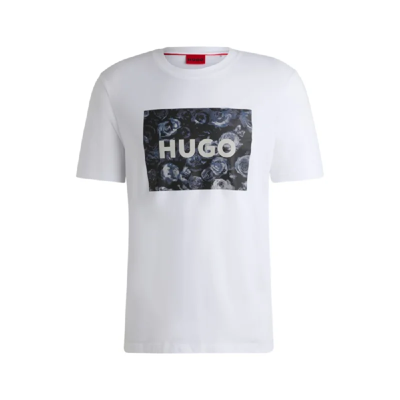 Men's mock - neck t - shirts with a modern and sleek styleCotton-jersey regular-fit T-shirt with seasonal artwork Men's mock - neck t - shirts with a modern and sleek styleCotton-jersey regular-fit T-shirt with seasonal artwork