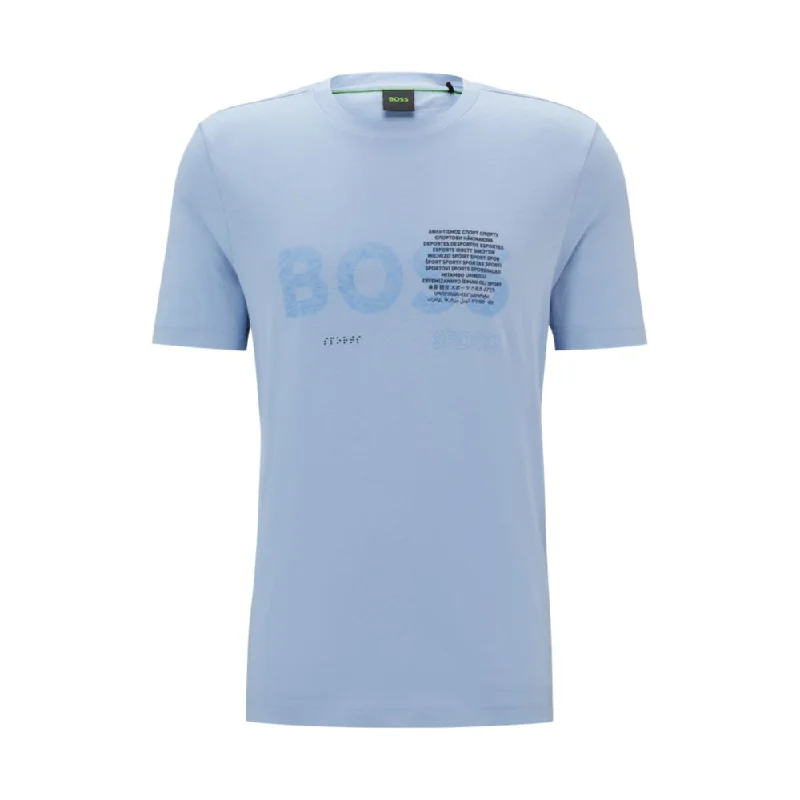 Men's ribbed t - shirts with a textured finish for added styleCotton-jersey regular-fit T-shirt with signature artwork
