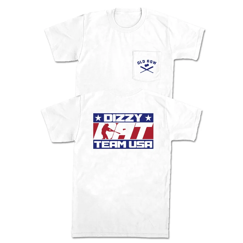 Men's distressed denim - look t - shirts with a rugged appealDizzy Bat Team USA Pocket Tee