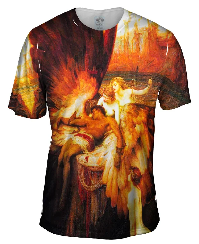 Men's lightweight performance t - shirts for running marathonsDraper Herbert James - "Mourning For Icarus" (1898) Men's lightweight performance t - shirts for running marathonsDraper Herbert James - "Mourning For Icarus" (1898)
