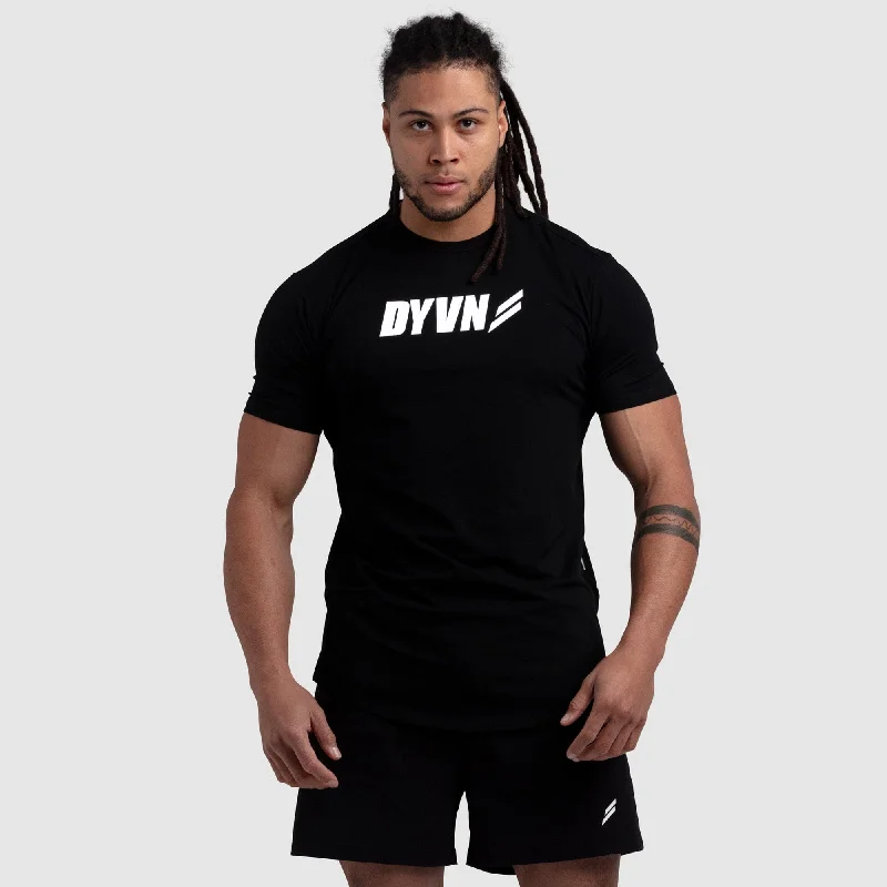 Men's tie - dye t - shirts with a bohemian styleDYVN Drop Tee 'Prime' - Black