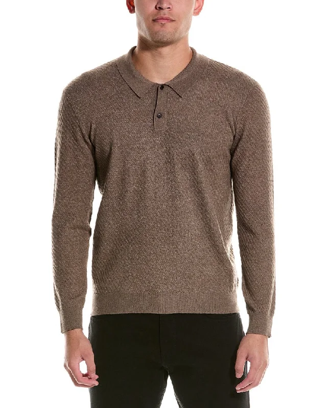 Men's eco - friendly recycled t - shirts for sustainable fashion choicesElie Tahari Textured Wool-Blend Polo Shirt Men's eco - friendly recycled t - shirts for sustainable fashion choicesElie Tahari Textured Wool-Blend Polo Shirt