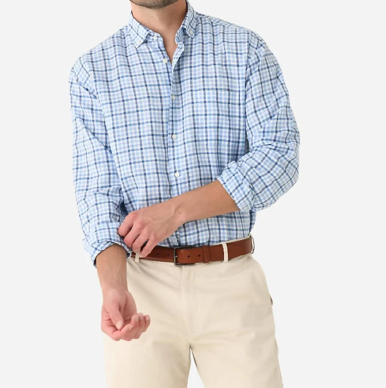 Men's UV - protection t - shirts for outdoor activities in the sunFennimore Button-Down Shirt In Blue Men's UV - protection t - shirts for outdoor activities in the sunFennimore Button-Down Shirt In Blue