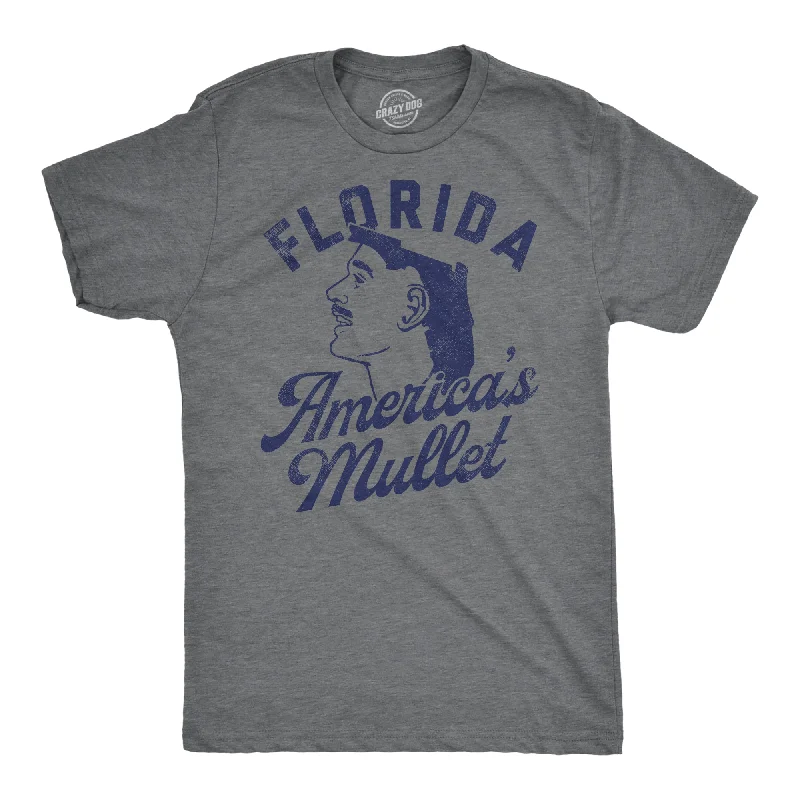 Men's smart - casual checkered t - shirts for semi - formal occasionsFlorida Americas Mullet Men's T Shirt Men's smart - casual checkered t - shirts for semi - formal occasionsFlorida Americas Mullet Men's T Shirt