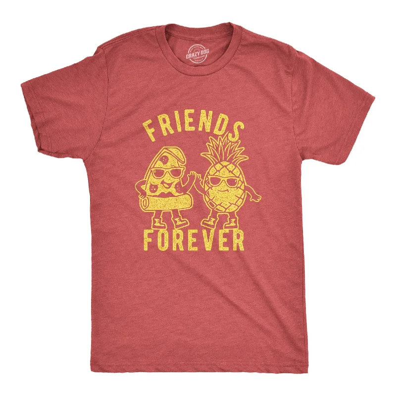 Men's v - neck muscle t - shirts for a body - building aestheticFriends Forever Pizza Pineapple Men's T Shirt Men's v - neck muscle t - shirts for a body - building aestheticFriends Forever Pizza Pineapple Men's T Shirt