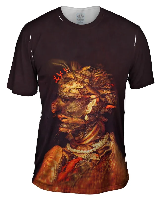 Men's UV - protection t - shirts for outdoor activities in the sunGiuseppe Arcimboldo - "Water" (1566) Men's UV - protection t - shirts for outdoor activities in the sunGiuseppe Arcimboldo - "Water" (1566)