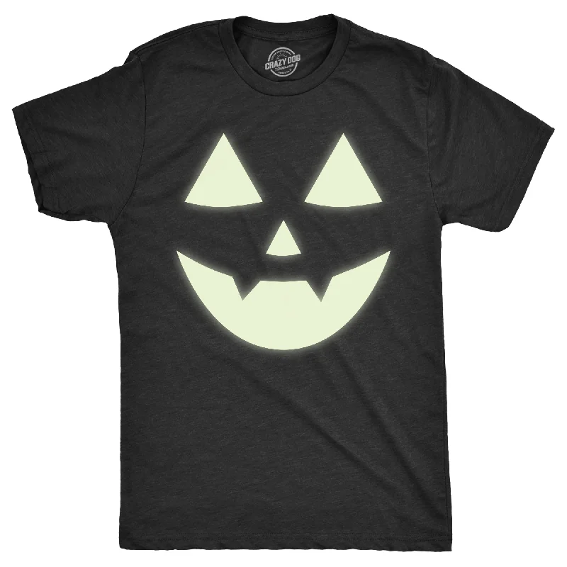 Men's UV - protection t - shirts for outdoor activities in the sunGlow In The Dark Jack O Lantern Men's T Shirt Men's UV - protection t - shirts for outdoor activities in the sunGlow In The Dark Jack O Lantern Men's T Shirt