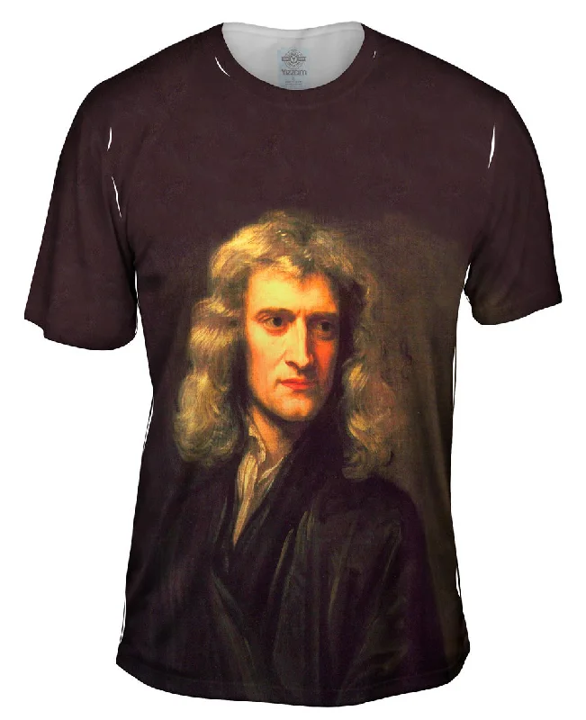 Men's smart - casual checkered t - shirts for semi - formal occasionsGodfrey Kneller - "Sir Isaac Newton" (1689) Men's smart - casual checkered t - shirts for semi - formal occasionsGodfrey Kneller - "Sir Isaac Newton" (1689)