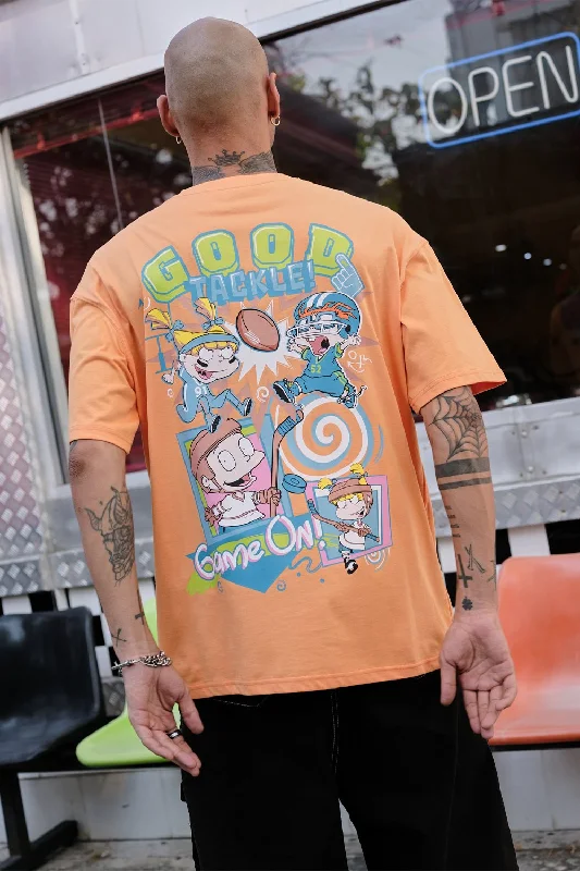 Men's ribbed t - shirts with a textured finish for added styleGood Tackle Oversized T-shirt Men's ribbed t - shirts with a textured finish for added styleGood Tackle Oversized T-shirt