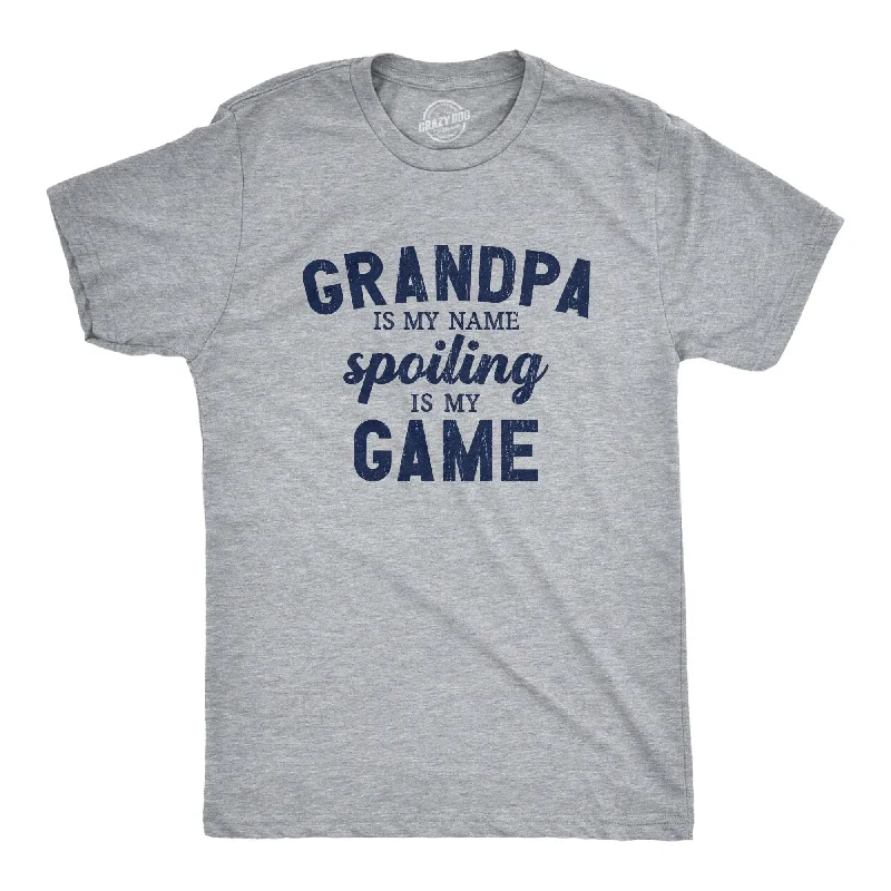Men's plus - size pocket t - shirts with a classic lookGrandpa Is My Name Spoiling Is My Game Men's T Shirt Men's plus - size pocket t - shirts with a classic lookGrandpa Is My Name Spoiling Is My Game Men's T Shirt