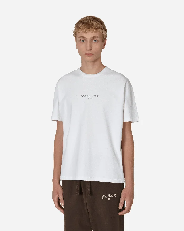 Men's tie - dye t - shirts with a bohemian styleClassic Logo T-Shirt White