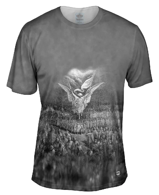 Men's smart - casual checkered t - shirts for semi - formal occasionsGustave Dore - "The Road to Jerusalem" (1877) Men's smart - casual checkered t - shirts for semi - formal occasionsGustave Dore - "The Road to Jerusalem" (1877)