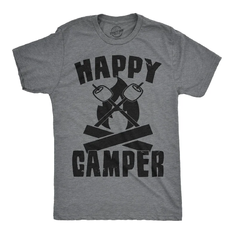 Men's eco - friendly recycled t - shirts for sustainable fashion choicesHappy Camper Men's T Shirt Men's eco - friendly recycled t - shirts for sustainable fashion choicesHappy Camper Men's T Shirt