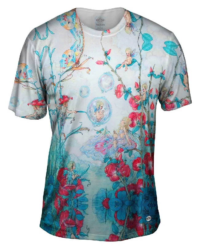 Men's thermal t - shirts with a high - neck design for cold weatherHarold Gaze - "Fairies And Bubbles" Men's thermal t - shirts with a high - neck design for cold weatherHarold Gaze - "Fairies And Bubbles"