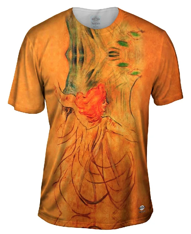 Men's moisture - wicking athletic t - shirts for intense workoutsHenri de Toulouse-Lautrec - "At the Music Hall Loie Fuller" (1892) Men's moisture - wicking athletic t - shirts for intense workoutsHenri de Toulouse-Lautrec - "At the Music Hall Loie Fuller" (1892)
