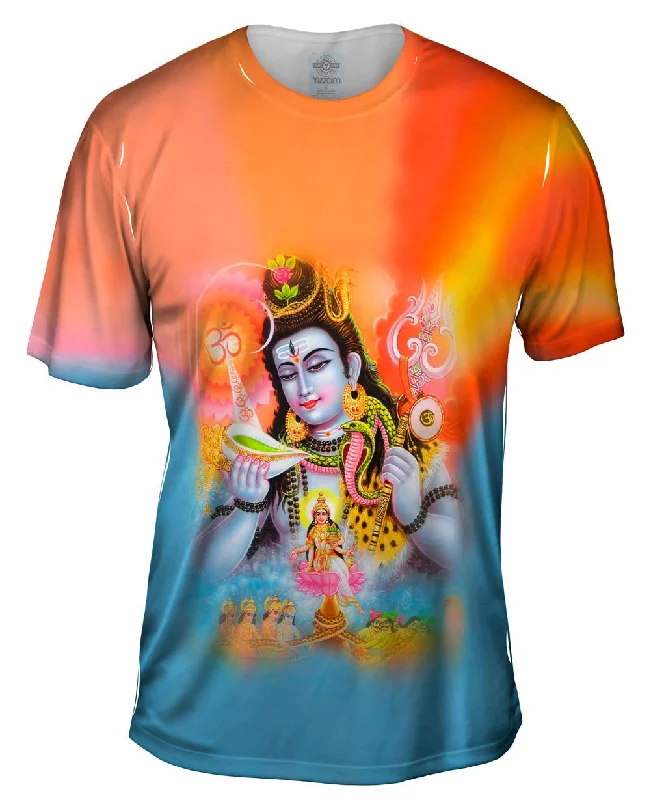Men's organic cotton crew - neck t - shirts for everyday comfortHindu God - "Lord Shiva Shankar"