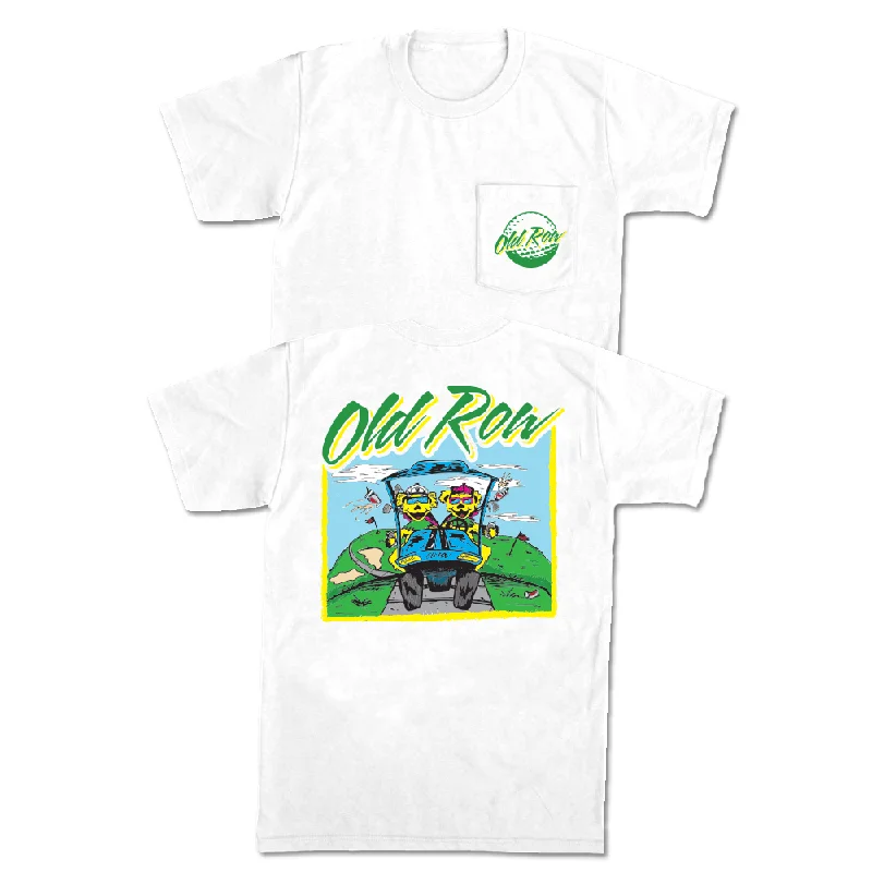 Men's eco - friendly recycled t - shirts for sustainable fashion choicesHitting the Links Pocket Tee (White)